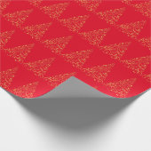 Merry kersttree - red cadeaupapier (Hoek)