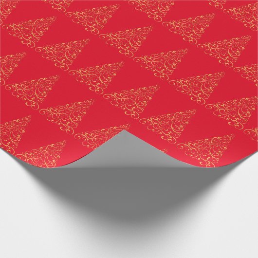 Merry kersttree - red cadeaupapier (Hoek)