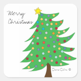 Merry KerstTree Sticker