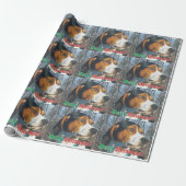Merry KerstTreeing Walker Coonhound Cadeaupapier (Uitgerold)