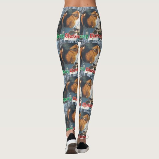 Merry KerstTreeing Walker Coonhound Leggings (Achterkant)