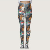 Merry KerstTreeing Walker Coonhound Leggings (Voorkant)