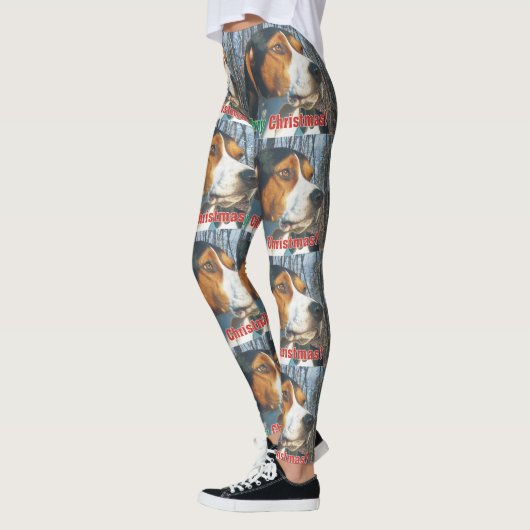 Merry KerstTreeing Walker Coonhound Leggings (Links)
