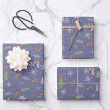 Merry kersttrekbomen Snowflakes Flowers