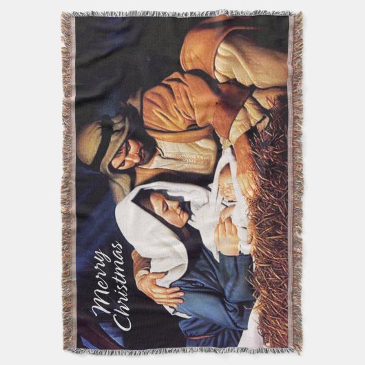 Merry kersttrow Blanket Deken (Voorkant Verticaal)