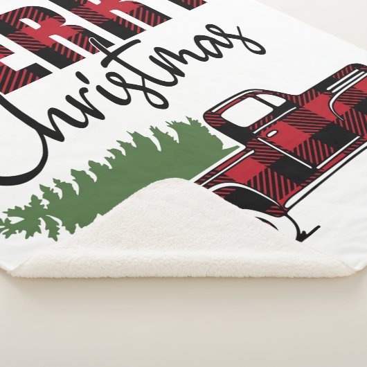 Merry Kersttruck Sherpa Deken (3/4)
