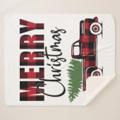 Merry Kersttruck Sherpa Deken (Voorkant (horizontaal))