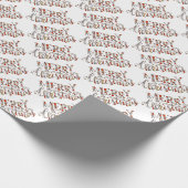 Merry Kersttypografie Cadeaupapier (Hoek)