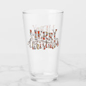 Merry Kersttypografie Glas (Achterkant)