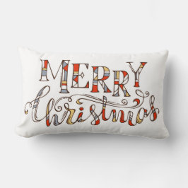 Merry Kersttypografie Kussen