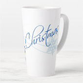 Merry Kersttypografie Latte Mok (Rechterhoek)
