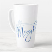 Merry Kersttypografie Latte Mok (Linkerhoek)