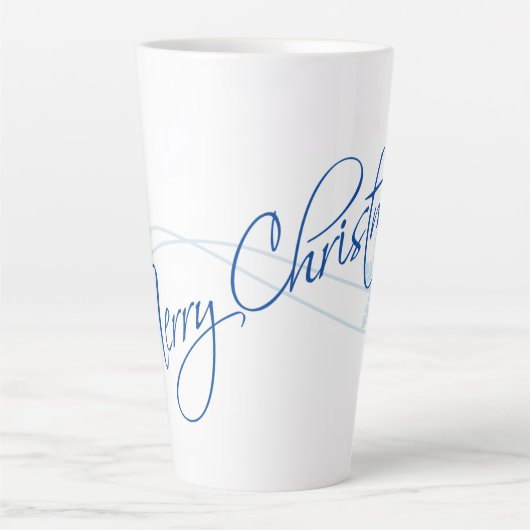 Merry Kersttypografie Latte Mok (Voorkant)