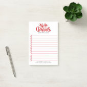 Merry kersttypografie-ontwerp post-it® notes (Kantoor)