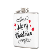 Merry KerstTypografie Red White Heupfles (Links)