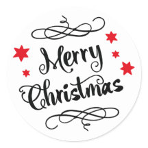 Merry KerstTypografie Red White