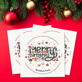 Merry Kersttypografie Servet