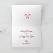 Merry Kersttypografie Snowman Holiday Feestdagen Kaart (Binnen)