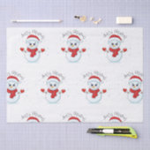 Merry Kersttypografie Snowman Holiday Winter Tissuepapier (Craft)
