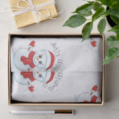 Merry Kersttypografie Snowman Holiday Winter Tissuepapier (Geschenk)