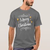 Merry Kersttypografie T-shirt (Voorkant)