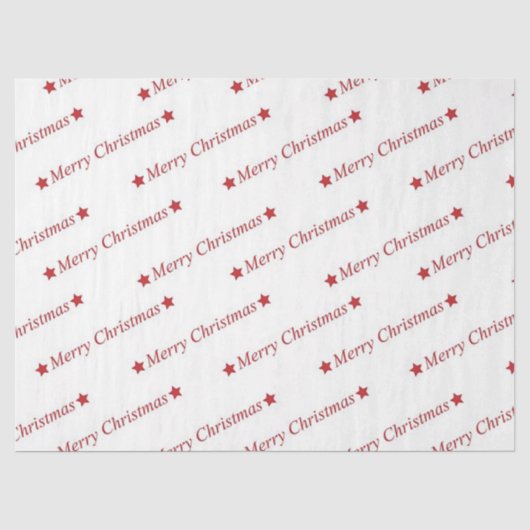 Merry Kersttypografie Tissuepapier (Voorkant)