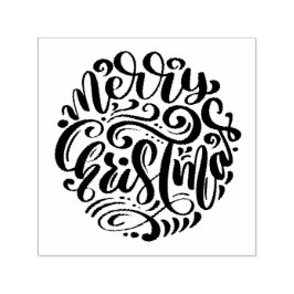 Merry Kersttypografie Zelfinktende Stempel