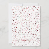 Merry KerstTypography Burgundy 2-Foto Feestdagenkaart (Achterkant)