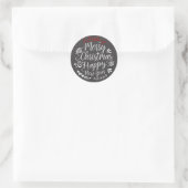 Merry KerstTypography Envelope Seal Gift Label (Tas)