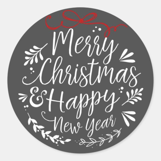 Merry KerstTypography Envelope Seal Gift Label (Voorkant)