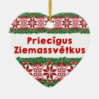Merry Kerstus II Priecīgus Ziemassvētkus Keramisch Ornament