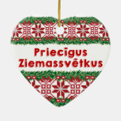 Merry Kerstus II Priecīgus Ziemassvētkus Keramisch Ornament (Achterkant)