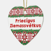 Merry Kerstus II Priecīgus Ziemassvētkus Keramisch Ornament (Links)