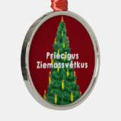 Merry Kerstus III Priecīgus Ziemassvētkus Metalen Ornament (Rechts)