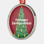 Merry Kerstus III Priecīgus Ziemassvētkus Metalen Ornament (Links)