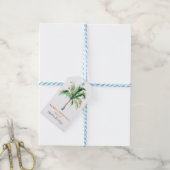 Merry kerstvakanay Palm Moving Cadeaulabel (Met Touw)
