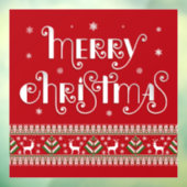 Merry-kerstvensterkoeling Raamsticker (Vel 3)