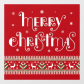 Merry-kerstvensterkoeling Raamsticker (Vel)