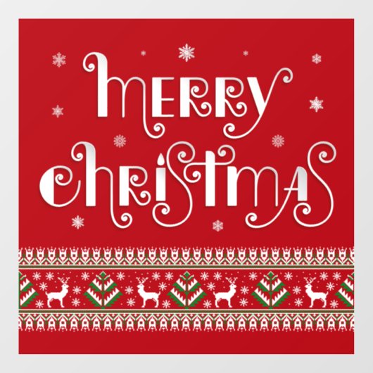Merry-kerstvensterkoeling Raamsticker (Vel)