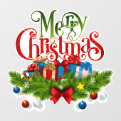 Merry-kerstvensterkoeling Raamsticker (Vel)