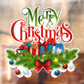 Merry-kerstvensterkoeling Raamsticker (Vel 2)