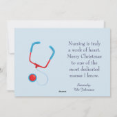 Merry Kerstverpleegster Feestdagenkaart (Achterkant)