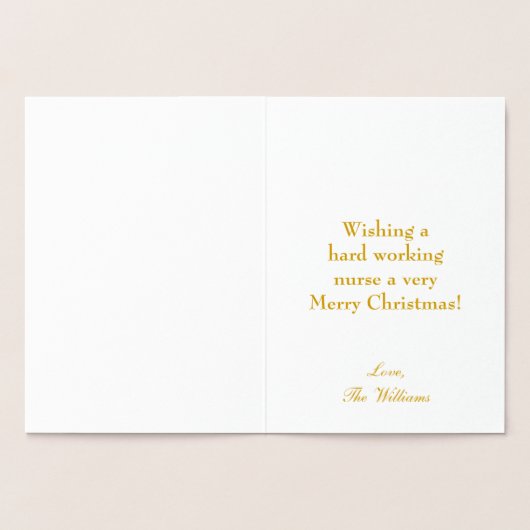 Merry Kerstverpleegster Folie Kaarten (Binnen)