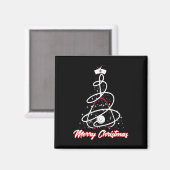 Merry Kerstverpleegster Shirt Yuletide Practitione Magneet (Voorkant / Achterkant)