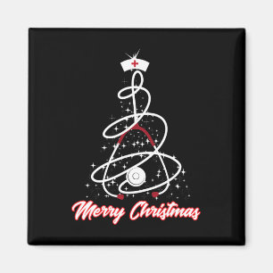 Merry Kerstverpleegster Shirt Yuletide Practitione Magneet
