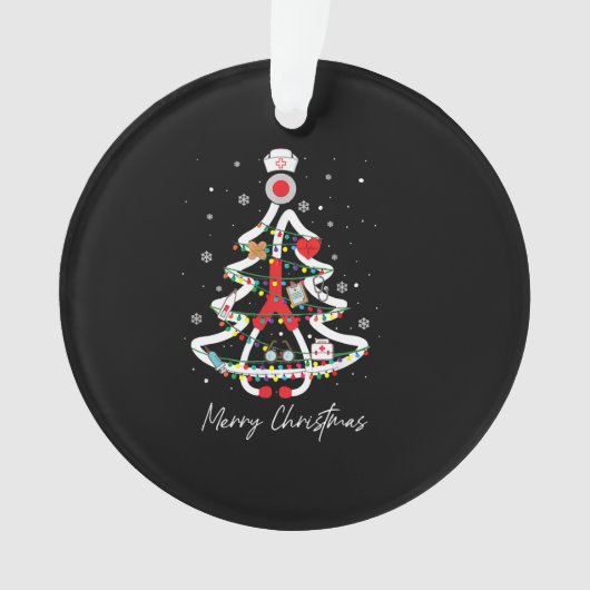 Merry Kerstverpleegster Yuletide Practitioners Cut Ornament (voorkant)