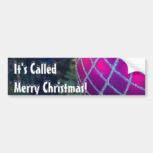 Merry Kerstversient Bumpersticker (Voorkant)