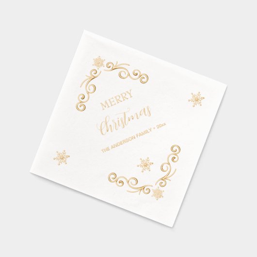 Merry Kerstversient Folie Servetten (Links)