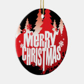 Merry Kerstversient Keramisch Ornament (Rechts)