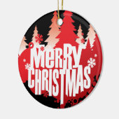 Merry Kerstversient Keramisch Ornament (Links)